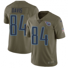 Youth Nike Tennessee Titans #84 Corey Davis Limited Olive 2017 Salute to Service NFL Jersey