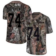 Men's Nike Tennessee Titans #74 Bruce Matthews Limited Camo Rush Realtree NFL Jersey