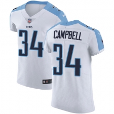 Men's Nike Tennessee Titans #34 Earl Campbell White Vapor Untouchable Elite Player NFL Jersey
