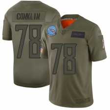 Men's Tennessee Titans #78 Jack Conklin Limited Camo 2019 Salute to Service Football Jersey