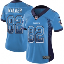 Women's Nike Tennessee Titans #82 Delanie Walker Limited Blue Rush Drift Fashion NFL Jersey