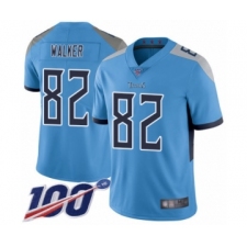 Youth Tennessee Titans #82 Delanie Walker Light Blue Alternate Vapor Untouchable Limited Player 100th Season Football Jersey