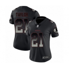Women's Washington Redskins #21 Sean Taylor Limited Black Smoke Fashion Football Jersey