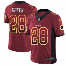 Men's Nike Washington Redskins #28 Darrell Green Limited Red Rush Drift Fashion NFL Jersey