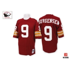 Mitchell and Ness Washington Redskins #9 Sonny Jurgensen Red Authentic Throwback NFL Jersey