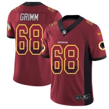 Men's Nike Washington Redskins #68 Russ Grimm Limited Red Rush Drift Fashion NFL Jersey