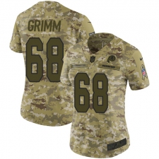 Women's Nike Washington Redskins #68 Russ Grimm Limited Camo 2018 Salute to Service NFL Jersey