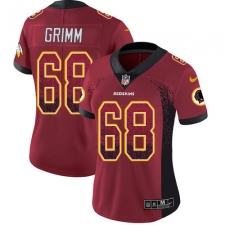 Women's Nike Washington Redskins #68 Russ Grimm Limited Red Rush Drift Fashion NFL Jersey