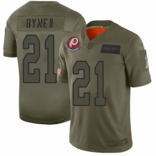 Youth Washington Redskins #21 Earnest Byner Limited Camo 2019 Salute to Service Football Jersey