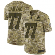 Men's Nike Washington Redskins #77 Shawn Lauvao Burgundy Limited Camo 2018 Salute to Service NFL Jersey