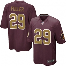 Men's Nike Washington Redskins #29 Kendall Fuller Game Burgundy Red/Gold Number Alternate 80TH Anniversary NFL Jersey