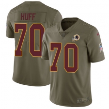 Men's Nike Washington Redskins #70 Sam Huff Limited Olive 2017 Salute to Service NFL Jersey