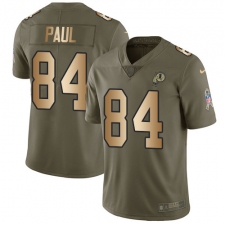 Men's Nike Washington Redskins #84 Niles Paul Limited Olive/Gold 2017 Salute to Service NFL Jersey