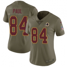 Women's Nike Washington Redskins #84 Niles Paul Limited Olive 2017 Salute to Service NFL Jersey