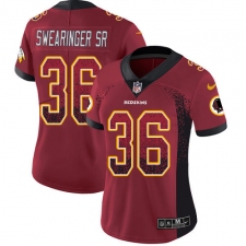 Women's Nike Washington Redskins #36 D.J. Swearinger Limited Red Rush Drift Fashion NFL Jersey