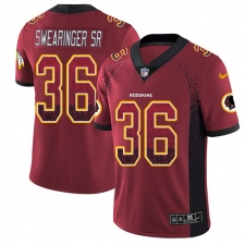 Youth Nike Washington Redskins #36 D.J. Swearinger Limited Red Rush Drift Fashion NFL Jersey