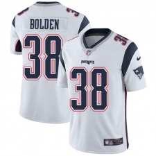 Youth Nike New England Patriots #38 Brandon Bolden White Vapor Untouchable Limited Player NFL Jersey