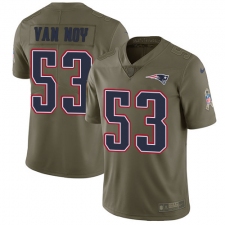 Youth Nike New England Patriots #53 Kyle Van Noy Limited Olive 2017 Salute to Service NFL Jersey