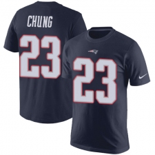 Nike New England Patriots #23 Patrick Chung Navy Blue Rush Pride Name & Number T-Shirt