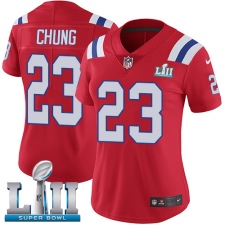 Women's Nike New England Patriots #23 Patrick Chung Red Alternate Vapor Untouchable Limited Player Super Bowl LII NFL Jersey