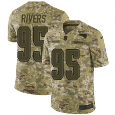 Men's Nike New England Patriots #95 Derek Rivers Limited Camo 2018 Salute to Service NFL Jersey
