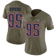 Women's Nike New England Patriots #95 Derek Rivers Limited Olive 2017 Salute to Service NFL Jersey