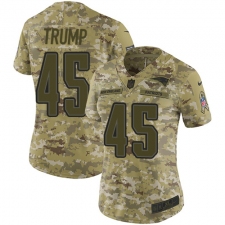 Women's Nike New England Patriots #45 Donald Trump Limited Camo 2018 Salute to Service NFL Jersey