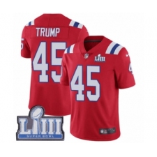 Youth Nike New England Patriots #45 Donald Trump Red Alternate Vapor Untouchable Limited Player Super Bowl LIII Bound NFL Jersey