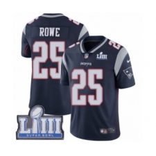 Men's Nike New England Patriots #25 Eric Rowe Navy Blue Team Color Vapor Untouchable Limited Player Super Bowl LIII Bound NFL