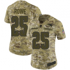 Women's Nike New England Patriots #25 Eric Rowe Limited Camo 2018 Salute to Service NFL Jersey