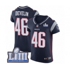 Men's Nike New England Patriots #46 James Develin Navy Blue Team Color Vapor Untouchable Elite Player Super Bowl LIII Bound NFL Jersey