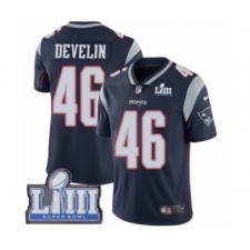 Men's Nike New England Patriots #46 James Develin Navy Blue Team Color Vapor Untouchable Limited Player Super Bowl LIII Bound NFL Jersey