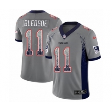 Men's Nike New England Patriots #11 Drew Bledsoe Limited Gray Rush Drift Fashion NFL Jersey