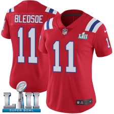 Women's Nike New England Patriots #11 Drew Bledsoe Red Alternate Vapor Untouchable Limited Player Super Bowl LII NFL Jersey