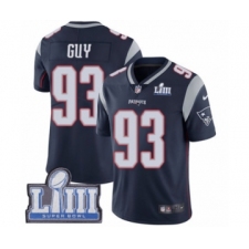 Men's Nike New England Patriots #93 Lawrence Guy Navy Blue Team Color Vapor Untouchable Limited Player Super Bowl LIII Bound NFL Jersey