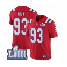 Men's Nike New England Patriots #93 Lawrence Guy Red Alternate Vapor Untouchable Limited Player Super Bowl LIII Bound NFL Jersey