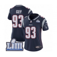Women's Nike New England Patriots #93 Lawrence Guy Navy Blue Team Color Vapor Untouchable Limited Player Super Bowl LIII Bound NFL Jersey