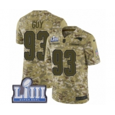Youth Nike New England Patriots #93 Lawrence Guy Limited Camo 2018 Salute to Service Super Bowl LIII Bound NFL Jersey