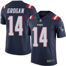 Youth Nike New England Patriots #14 Steve Grogan Limited Navy Blue Rush Vapor Untouchable NFL Jersey