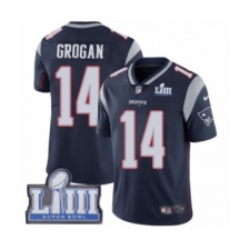 Youth Nike New England Patriots #14 Steve Grogan Navy Blue Team Color Vapor Untouchable Limited Player Super Bowl LIII Bound NFL Jersey