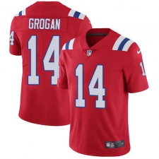 Youth Nike New England Patriots #14 Steve Grogan Red Alternate Vapor Untouchable Limited Player NFL Jersey