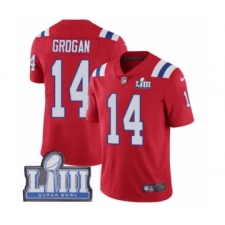 Youth Nike New England Patriots #14 Steve Grogan Red Alternate Vapor Untouchable Limited Player Super Bowl LIII Bound NFL Jersey