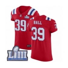 Men's Nike New England Patriots #39 Montee Ball Red Alternate Vapor Untouchable Elite Player Super Bowl LIII Bound NFL Jersey