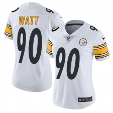 Women's Nike Pittsburgh Steelers #90 T. J. Watt Elite White NFL Jersey
