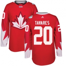 Youth Adidas Team Canada #20 John Tavares Premier Red Away 2016 World Cup Ice Hockey Jersey
