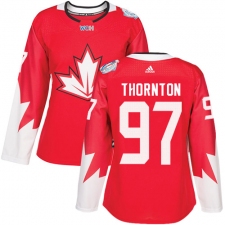 Women's Adidas Team Canada #97 Joe Thornton Premier Red Away 2016 World Cup Hockey Jersey