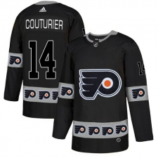 Men's Adidas Philadelphia Flyers #14 Sean Couturier Authentic Black Team Logo Fashion NHL Jersey