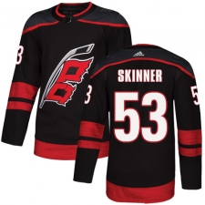 Men's Adidas Carolina Hurricanes #53 Jeff Skinner Authentic Black Alternate NHL Jersey