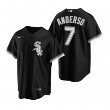 Men's Nike Chicago White Sox #7 Tim Anderson Black Alternate Stitched Baseball Jersey