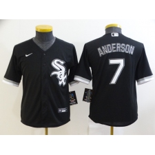 Youth Nike Chicago White Sox #7 Tim Anderson Black Alternate Stitched Baseball Jersey